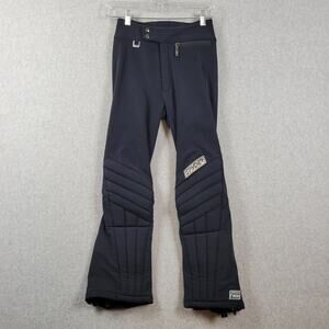 Vtg Spyder Black Entrant Stretch Padded Ankle Zip Snow Ski Pants Women's 4 Small